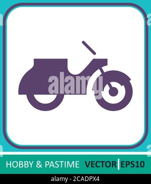 Moto, scooter. Vector Icon. Simple vector illustration for graphic and web design Stock Vector