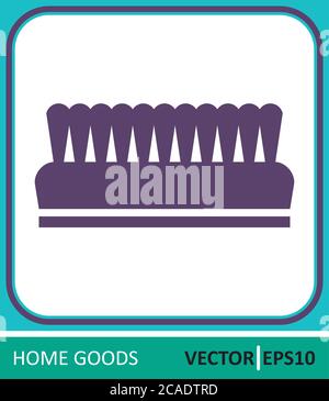 Clothes brush. Vector Icon. Simple vector illustration for graphic and web design. Stock Vector
