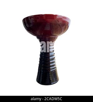 clay bowl for hookah smoking on a white isolated background Stock Photo