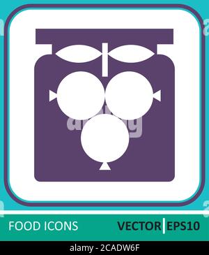 Glass jar with compote, Jar of jam. Vector Icon. Simple vector illustration for graphic and web design. Stock Vector