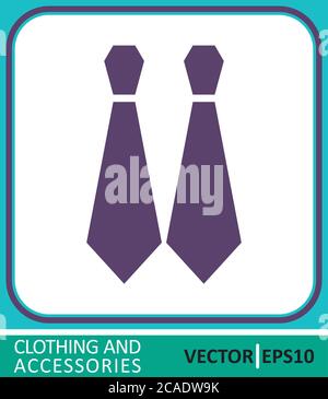 Men's tie. Vector Icon. Simple vector illustration for graphic and web design. Stock Vector