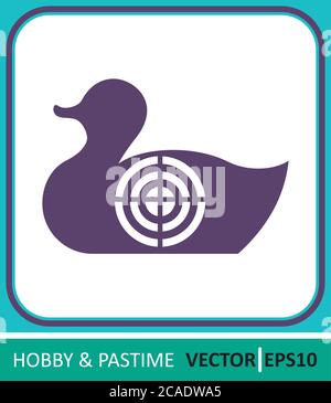 target for bullet shooting-duck. Vector Icon. Simple vector illustration for graphic and web design Stock Vector