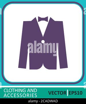 Men's jacket, suit. Vector Icon. Simple vector illustration for graphic and web design Stock Vector