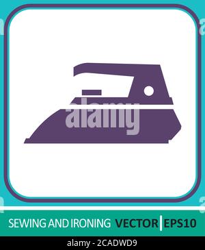 Ironing. Electric iron. Vector Icon. Simple vector illustration for graphic and web design. Stock Vector