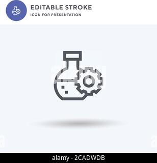 Bioengineering icon vector, filled flat sign, solid pictogram isolated on white, logo illustration. Bioengineering icon for presentation. Stock Vector
