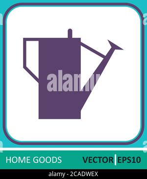 Watering can. Vector Icon. Simple vector illustration for graphic and web design Stock Vector
