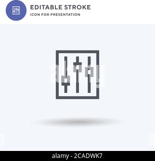 Control icon vector, filled flat sign, solid pictogram isolated on white, logo illustration. Control icon for presentation. Stock Vector