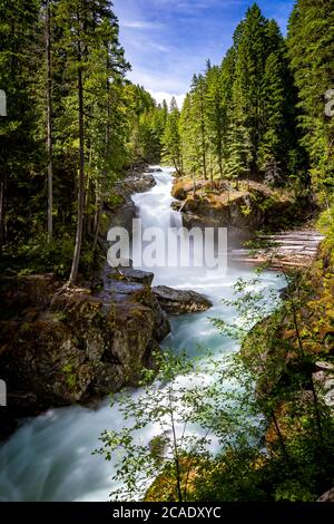 Silver Falls Mt Rainier National Park Washington Stock Photo