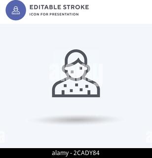 Allergy icon vector, filled flat sign, solid pictogram isolated on white, logo illustration. Allergy icon for presentation. Stock Vector
