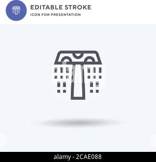 Mushroom Shower icon vector, filled flat sign, solid pictogram isolated on white, logo illustration. Mushroom Shower icon for presentation. Stock Vector