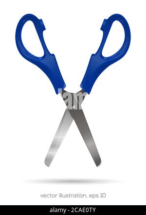 stationery blue scissors 4557271 Vector Art at Vecteezy