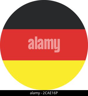 Vector - Germany Flag Glossy Button. Germany flag button Stock Vector