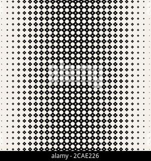 Infinity pattern. Monochrome grid with thickness which changing towards the center. Repeating geometric tiles from flowers. Vector illustration. Stock Vector