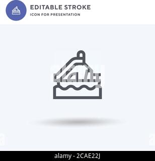 Pedal Boat icon vector, filled flat sign, solid pictogram isolated on white, logo illustration. Pedal Boat icon for presentation. Stock Vector