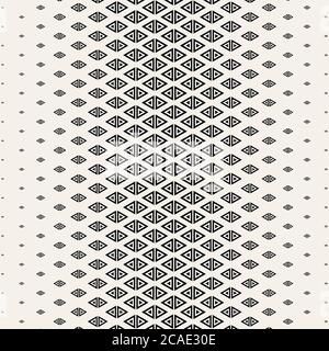 Monochrome pattern. Geometric tiles with gradually thickness. Modern texture. Vector illustration. Stock Vector