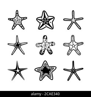 black and white starfish tattoo