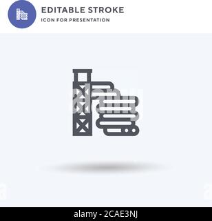 Double Slide icon vector, filled flat sign, solid pictogram isolated on white, logo illustration. Double Slide icon for presentation. Stock Vector