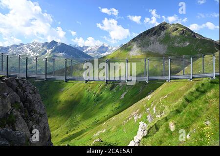 Stubnerkogel suspension bridge landscape Bad Gastein Austria Stock Photo