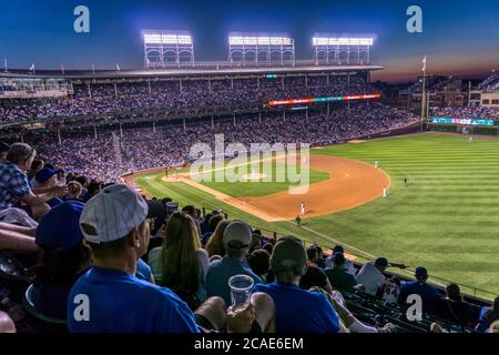 Chicago Cubs fans at Wrigley Field in Chicago Illinois USA Stock Photo -  Alamy