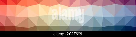 Illustration of abstract Orange, Pink, Red banner low poly background. Beautiful polygon design pattern. Useful for your needs. Stock Photo
