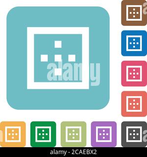 Outer borders white flat icons on color rounded square backgrounds Stock Vector