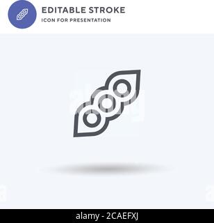 Soy icon vector, filled flat sign, solid pictogram isolated on white, logo illustration. Soy icon for presentation. Stock Vector