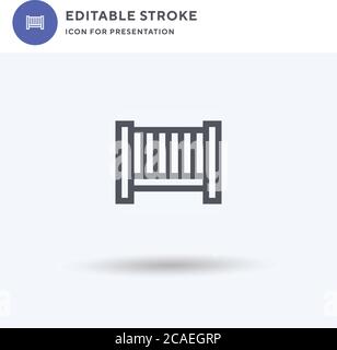 Cradle icon vector, filled flat sign, solid pictogram isolated on white, logo illustration. Cradle icon for presentation. Stock Vector