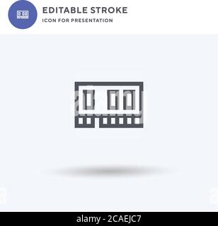 Ram icon vector, filled flat sign, solid pictogram isolated on white, logo illustration. Ram icon for presentation. Stock Vector