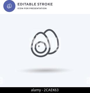 Egg icon vector, filled flat sign, solid pictogram isolated on white, logo illustration. Egg icon for presentation. Stock Vector