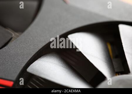 Cooler for computer, propeller in laptops and pc Stock Photo