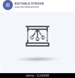 Newtons Cradle icon vector, filled flat sign, solid pictogram isolated on white, logo illustration. Newtons Cradle icon for presentation. Stock Vector