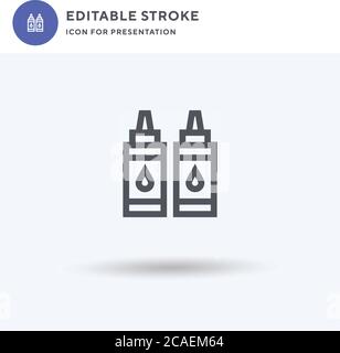 Ink icon vector, filled flat sign, solid pictogram isolated on white, logo illustration. Ink icon for presentation. Stock Vector