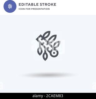 Headdress icon vector, filled flat sign, solid pictogram isolated on white, logo illustration. Headdress icon for presentation. Stock Vector