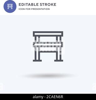 Parallel Bars icon vector, filled flat sign, solid pictogram isolated on white, logo illustration. Parallel Bars icon for presentation. Stock Vector