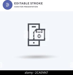 Diskette icon vector, filled flat sign, solid pictogram isolated on white, logo illustration. Diskette icon for presentation. Stock Vector
