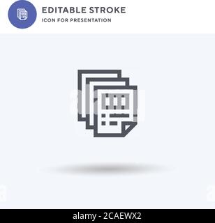 Printing icon vector, filled flat sign, solid pictogram isolated on white, logo illustration. Printing icon for presentation. Stock Vector
