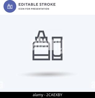Ph Meter icon vector, filled flat sign, solid pictogram isolated on white, logo illustration. Ph Meter icon for presentation. Stock Vector