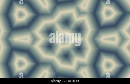Abstract blue and white blurry kaleidoscope patterned background Stock Photo