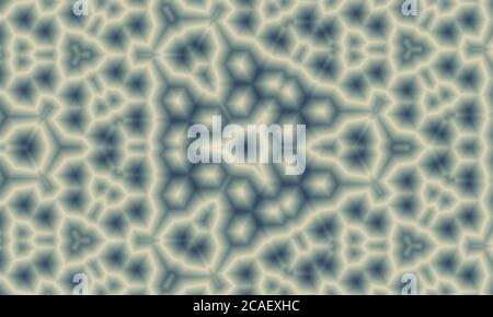 Abstract blue and white blurry kaleidoscope patterned background Stock Photo