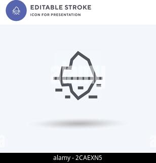 Iceberg icon vector, filled flat sign, solid pictogram isolated on white, logo illustration. Iceberg icon for presentation. Stock Vector