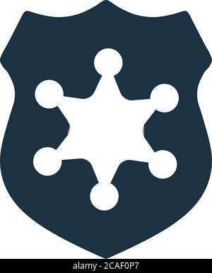 Badge, police, sheriff icon. Beautiful design and fully editable vector for commercial, print media, web or any type of design projects. Stock Vector