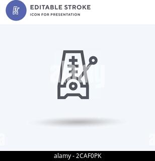 Rythm icon vector, filled flat sign, solid pictogram isolated on white, logo illustration. Rythm icon for presentation. Stock Vector