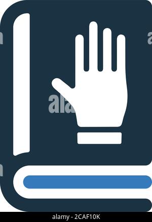 Book, honesty, oath icon. Use for commercial, print media, web or any type of design projects. Stock Vector