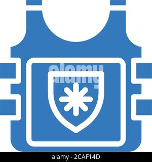 Police, Bulletproof vest icon. Use for commercial, print media, web or any type of design projects. Stock Vector
