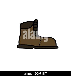safety boots doodle icon, vector illustration Stock Vector