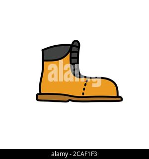 safety boots doodle icon, vector illustration Stock Vector