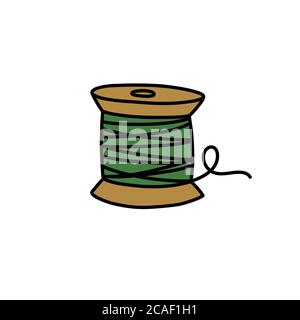 sewing threads doodle icon, vector illustration Stock Vector