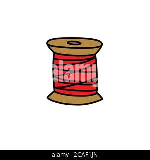 sewing threads doodle icon, vector illustration Stock Vector