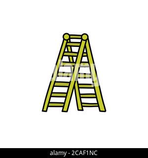 stairs doodle icon, vector illustration Stock Vector