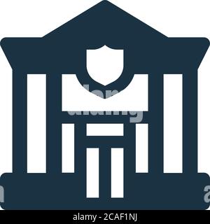 Headquarters, Police station icon. Perfect use for print media, web, stock images, commercial use or any kind of design project. Stock Vector